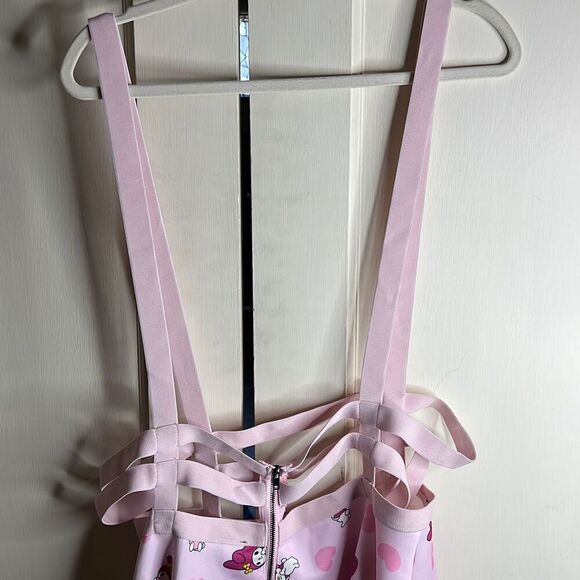 My Melody Strappy Suspender Skirt Pink Size Large Nwt - Picture 7 of 9